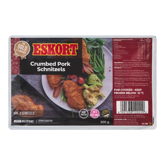 Eskort Pork Schnitzels 500g